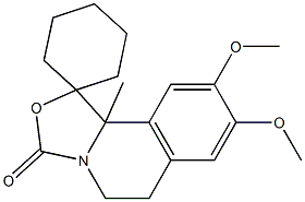 8,9-dimethoxy-10b-methyl-1,5,6,10b-tetrahydrospiro([1,3]oxazolo[4,3-a]isoquinoline-1,1'-cyclohexane)-3-one Struktur