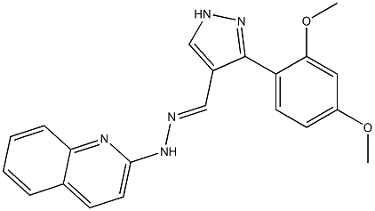  3-(2,4-dimethoxyphenyl)-1H-pyrazole-4-carbaldehyde 2-quinolinylhydrazone