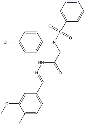 N-(4-chlorophenyl)-N-{2-[2-(3-methoxy-4-methylbenzylidene)hydrazino]-2-oxoethyl}benzenesulfonamide Structure