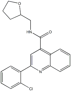 2-(2-chlorophenyl)-N-(tetrahydro-2-furanylmethyl)-4-quinolinecarboxamide 化学構造式