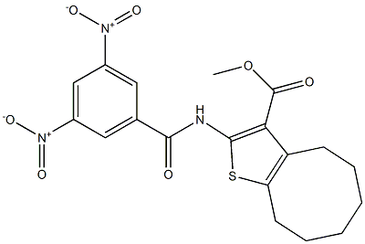 methyl 2-({3,5-bisnitrobenzoyl}amino)-4,5,6,7,8,9-hexahydrocycloocta[b]thiophene-3-carboxylate