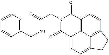 N-benzyl-2-(1,3-dioxo-1,3,6,7-tetrahydro-2H-indeno[6,7,1-def]isoquinolin-2-yl)acetamide,,结构式