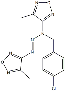 3-[1-(4-chlorobenzyl)-3-(4-methyl-1,2,5-oxadiazol-3-yl)-2-triazenyl]-4-methyl-1,2,5-oxadiazole 结构式