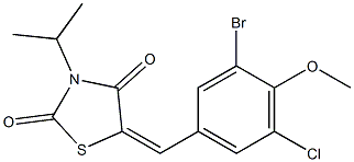 5-(3-bromo-5-chloro-4-methoxybenzylidene)-3-isopropyl-1,3-thiazolidine-2,4-dione