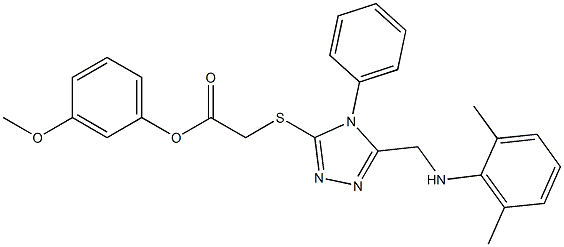 3-methoxyphenyl ({5-[(2,6-dimethylanilino)methyl]-4-phenyl-4H-1,2,4-triazol-3-yl}sulfanyl)acetate Structure