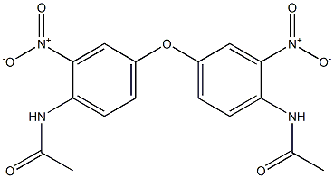 N-{4-{4-(acetylamino)-3-nitrophenoxy}-2-nitrophenyl}acetamide Struktur