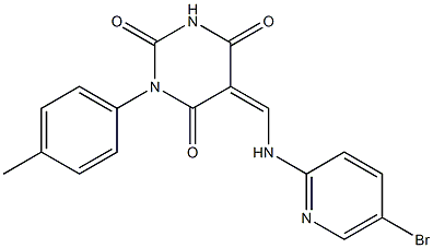 5-{[(5-bromo-2-pyridinyl)amino]methylene}-1-(4-methylphenyl)-2,4,6(1H,3H,5H)-pyrimidinetrione