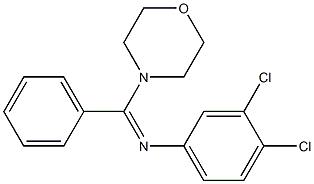 N-(3,4-dichlorophenyl)-N-[4-morpholinyl(phenyl)methylene]amine Struktur