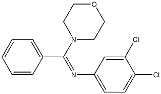 N-(3,4-dichlorophenyl)-N-[4-morpholinyl(phenyl)methylene]amine 化学構造式