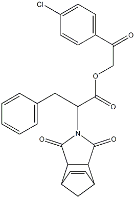 2-(4-chlorophenyl)-2-oxoethyl 2-(3,5-dioxo-4-azatricyclo[5.2.1.0~2,6~]dec-8-en-4-yl)-3-phenylpropanoate