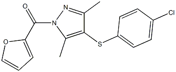 4-chlorophenyl 1-(2-furoyl)-3,5-dimethyl-1H-pyrazol-4-yl sulfide