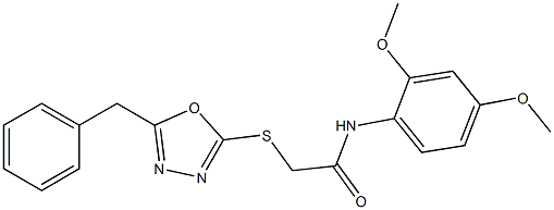 2-[(5-benzyl-1,3,4-oxadiazol-2-yl)sulfanyl]-N-(2,4-dimethoxyphenyl)acetamide