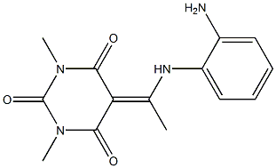 5-[1-(2-aminoanilino)ethylidene]-1,3-dimethyl-2,4,6(1H,3H,5H)-pyrimidinetrione|