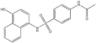 N-(4-{[(4-hydroxy-1-naphthyl)amino]sulfonyl}phenyl)acetamide Structure