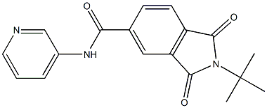 2-tert-butyl-1,3-dioxo-N-pyridin-3-ylisoindoline-5-carboxamide 化学構造式