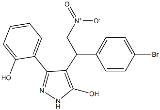 4-{1-(4-bromophenyl)-2-nitroethyl}-3-(2-hydroxyphenyl)-1H-pyrazol-5-ol