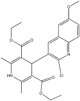 diethyl 4-[2-chloro-6-(methyloxy)quinolin-3-yl]-2,6-dimethyl-1,4-dihydropyridine-3,5-dicarboxylate