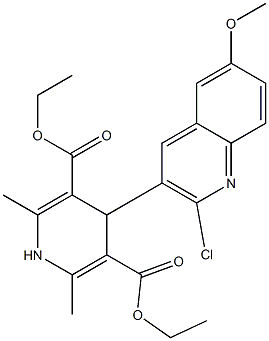  diethyl 4-[2-chloro-6-(methyloxy)quinolin-3-yl]-2,6-dimethyl-1,4-dihydropyridine-3,5-dicarboxylate