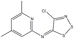 N-(4-chloro-5H-1,2,3-dithiazol-5-ylidene)-N-(4,6-dimethyl-2-pyridinyl)amine 化学構造式