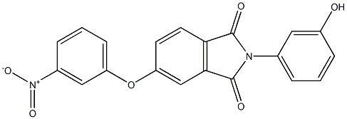 5-{3-nitrophenoxy}-2-(3-hydroxyphenyl)-1H-isoindole-1,3(2H)-dione Structure