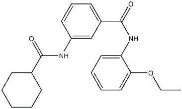 3-[(cyclohexylcarbonyl)amino]-N-(2-ethoxyphenyl)benzamide,,结构式