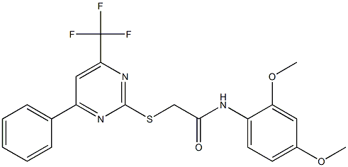 N-(2,4-dimethoxyphenyl)-2-{[4-phenyl-6-(trifluoromethyl)-2-pyrimidinyl]sulfanyl}acetamide