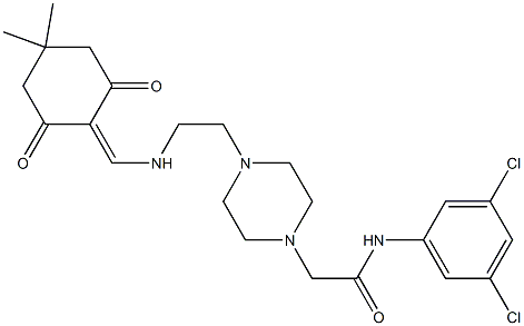 N-(3,5-dichlorophenyl)-2-[4-(2-{[(4,4-dimethyl-2,6-dioxocyclohexylidene)methyl]amino}ethyl)-1-piperazinyl]acetamide