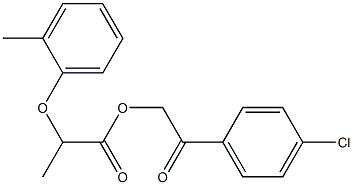 2-(4-chlorophenyl)-2-oxoethyl 2-(2-methylphenoxy)propanoate 结构式