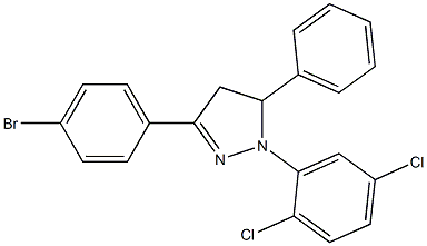 3-(4-bromophenyl)-1-(2,5-dichlorophenyl)-5-phenyl-4,5-dihydro-1H-pyrazole 化学構造式