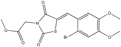  methyl [5-(2-bromo-4,5-dimethoxybenzylidene)-2,4-dioxo-1,3-thiazolidin-3-yl]acetate