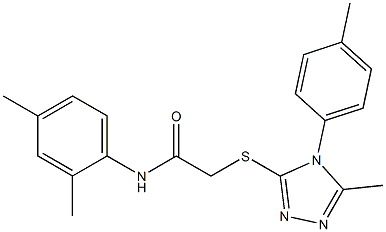 N-(2,4-dimethylphenyl)-2-{[5-methyl-4-(4-methylphenyl)-4H-1,2,4-triazol-3-yl]sulfanyl}acetamide Structure