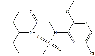 2-[5-chloro-2-methoxy(methylsulfonyl)anilino]-N-(1-isopropyl-2-methylpropyl)acetamide Structure