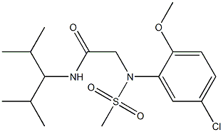 2-[5-chloro-2-methoxy(methylsulfonyl)anilino]-N-(1-isopropyl-2-methylpropyl)acetamide