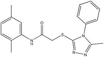 N-(2,5-dimethylphenyl)-2-[(5-methyl-4-phenyl-4H-1,2,4-triazol-3-yl)sulfanyl]acetamide
