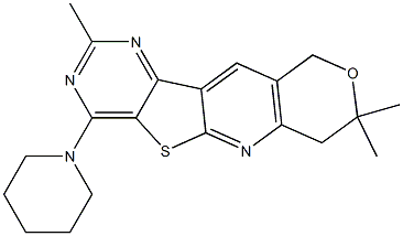  2,8,8-trimethyl-4-(1-piperidinyl)-7,10-dihydro-8H-pyrano[3'',4'':5',6']pyrido[3',2':4,5]thieno[3,2-d]pyrimidine