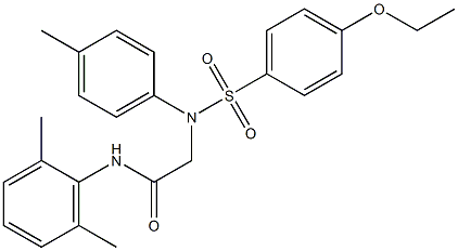 N-(2,6-dimethylphenyl)-2-{[(4-ethoxyphenyl)sulfonyl]-4-methylanilino}acetamide Structure