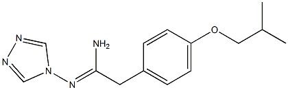 2-(4-isobutoxyphenyl)-N'-(4H-1,2,4-triazol-4-yl)ethanimidamide Struktur