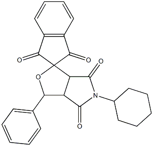 5-cyclohexyl-1',3',4,6-tetraoxo-3-phenylhexahydrospiro(1H-furo[3,4-c]pyrrole-1,2'-[1H]-indene)