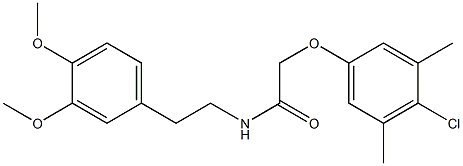 2-(4-chloro-3,5-dimethylphenoxy)-N-[2-(3,4-dimethoxyphenyl)ethyl]acetamide