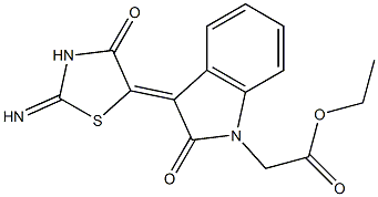 ethyl [3-(2-imino-4-oxo-1,3-thiazolidin-5-ylidene)-2-oxo-2,3-dihydro-1H-indol-1-yl]acetate