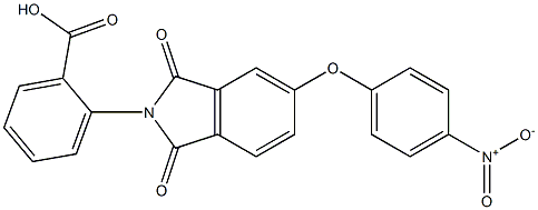 2-[5-({4-nitrophenyl}oxy)-1,3-dioxo-1,3-dihydro-2H-isoindol-2-yl]benzoic acid 结构式