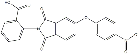 2-[5-({4-nitrophenyl}oxy)-1,3-dioxo-1,3-dihydro-2H-isoindol-2-yl]benzoic acid,,结构式