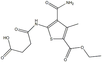 4-{[3-(aminocarbonyl)-5-(ethoxycarbonyl)-4-methyl-2-thienyl]amino}-4-oxobutanoic acid|