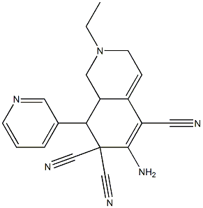  6-amino-2-ethyl-8-(3-pyridinyl)-2,3,8,8a-tetrahydro-5,7,7(1H)-isoquinolinetricarbonitrile