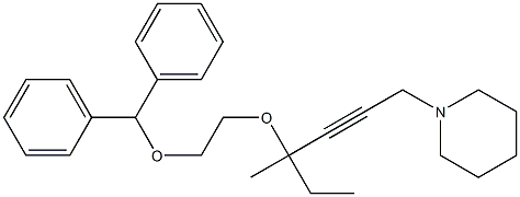 1-{4-[2-(benzhydryloxy)ethoxy]-4-methyl-2-hexynyl}piperidine Struktur