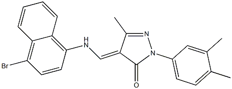 4-{[(4-bromo-1-naphthyl)amino]methylene}-2-(3,4-dimethylphenyl)-5-methyl-2,4-dihydro-3H-pyrazol-3-one