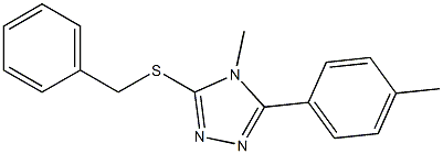 benzyl 4-methyl-5-(4-methylphenyl)-4H-1,2,4-triazol-3-yl sulfide Struktur
