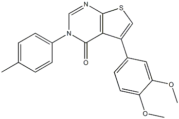 5-(3,4-dimethoxyphenyl)-3-(4-methylphenyl)thieno[2,3-d]pyrimidin-4(3H)-one Structure