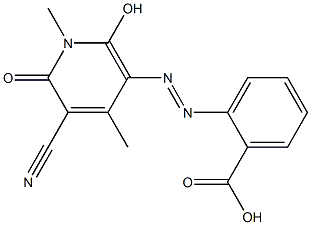 2-[(5-cyano-2-hydroxy-1,4-dimethyl-6-oxo-1,6-dihydro-3-pyridinyl)diazenyl]benzoic acid