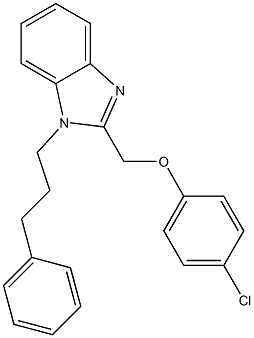 2-[(4-chlorophenoxy)methyl]-1-(3-phenylpropyl)-1H-benzimidazole,,结构式